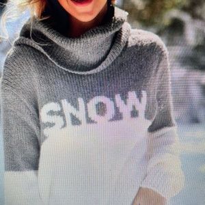 Wooden Ships "SNOW" Sweater Navy/White Mohair Cowlneck